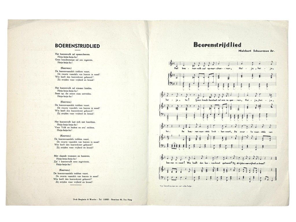 Original WWII Dutch NSB sheet music 'Boerenstrijdlied' by Melchert Schuurman — image 4