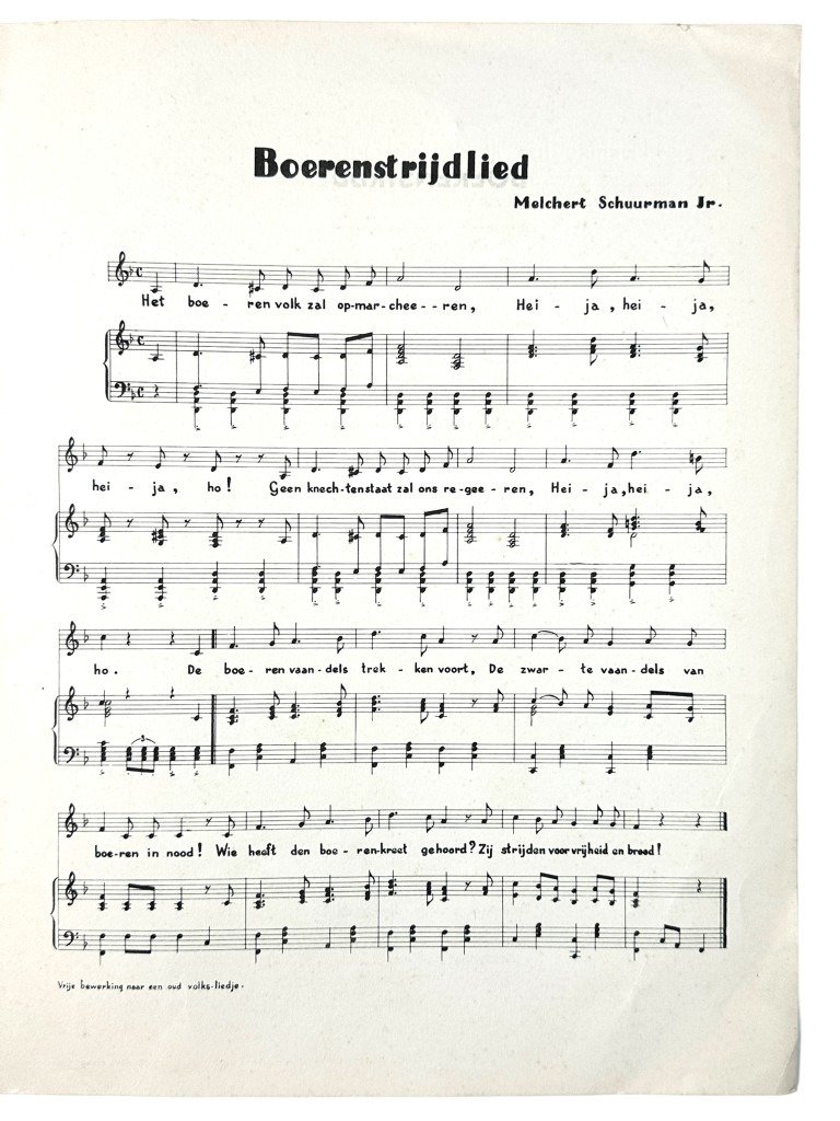 Original WWII Dutch NSB sheet music 'Boerenstrijdlied' by Melchert Schuurman — image 6