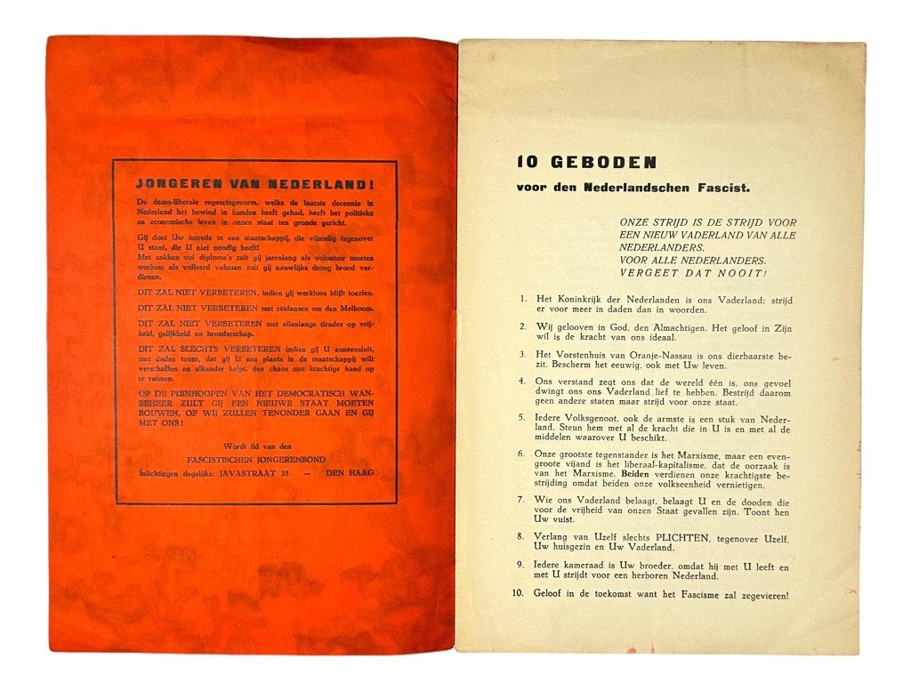 Original 1933 Dutch fascist youth union brochure 'De Jeugd voor Fascisme!' — image 3