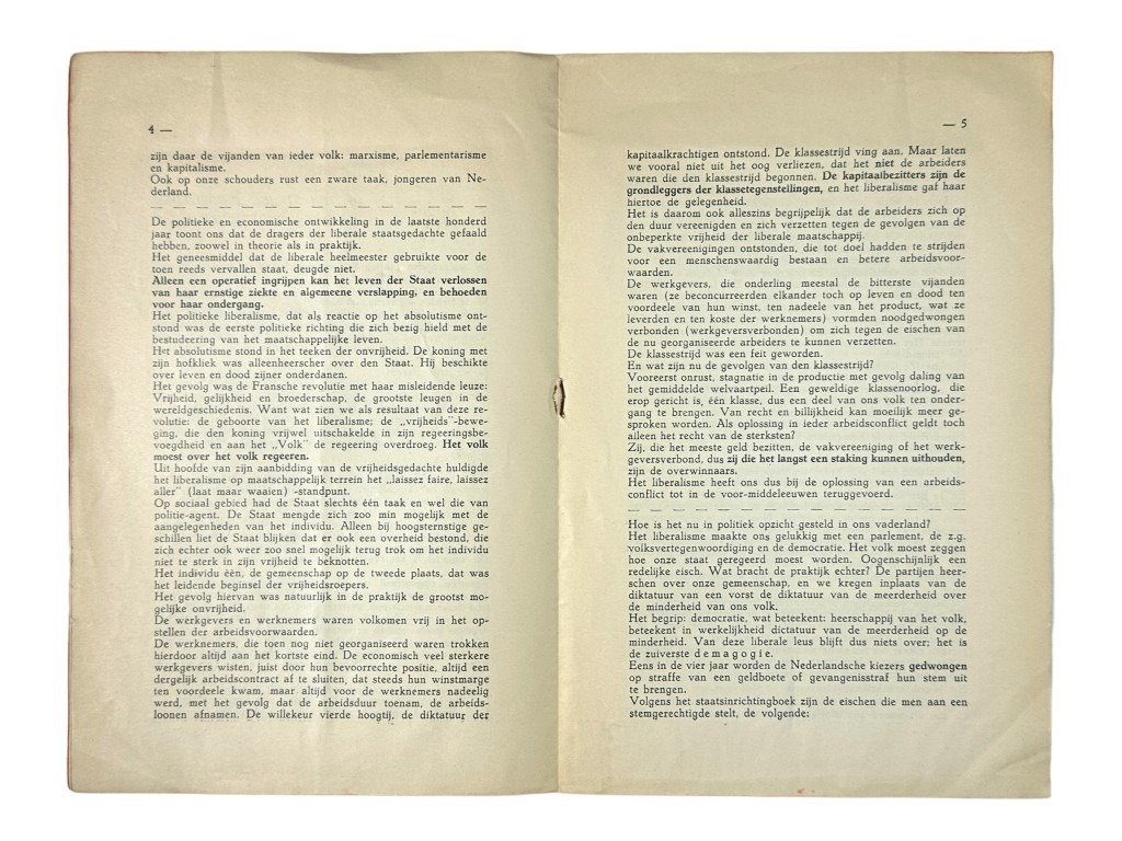 Original 1933 Dutch fascist youth union brochure 'De Jeugd voor Fascisme!' — image 6