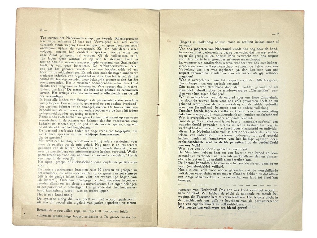 Original 1933 Dutch fascist youth union brochure 'De Jeugd voor Fascisme!' — image 7