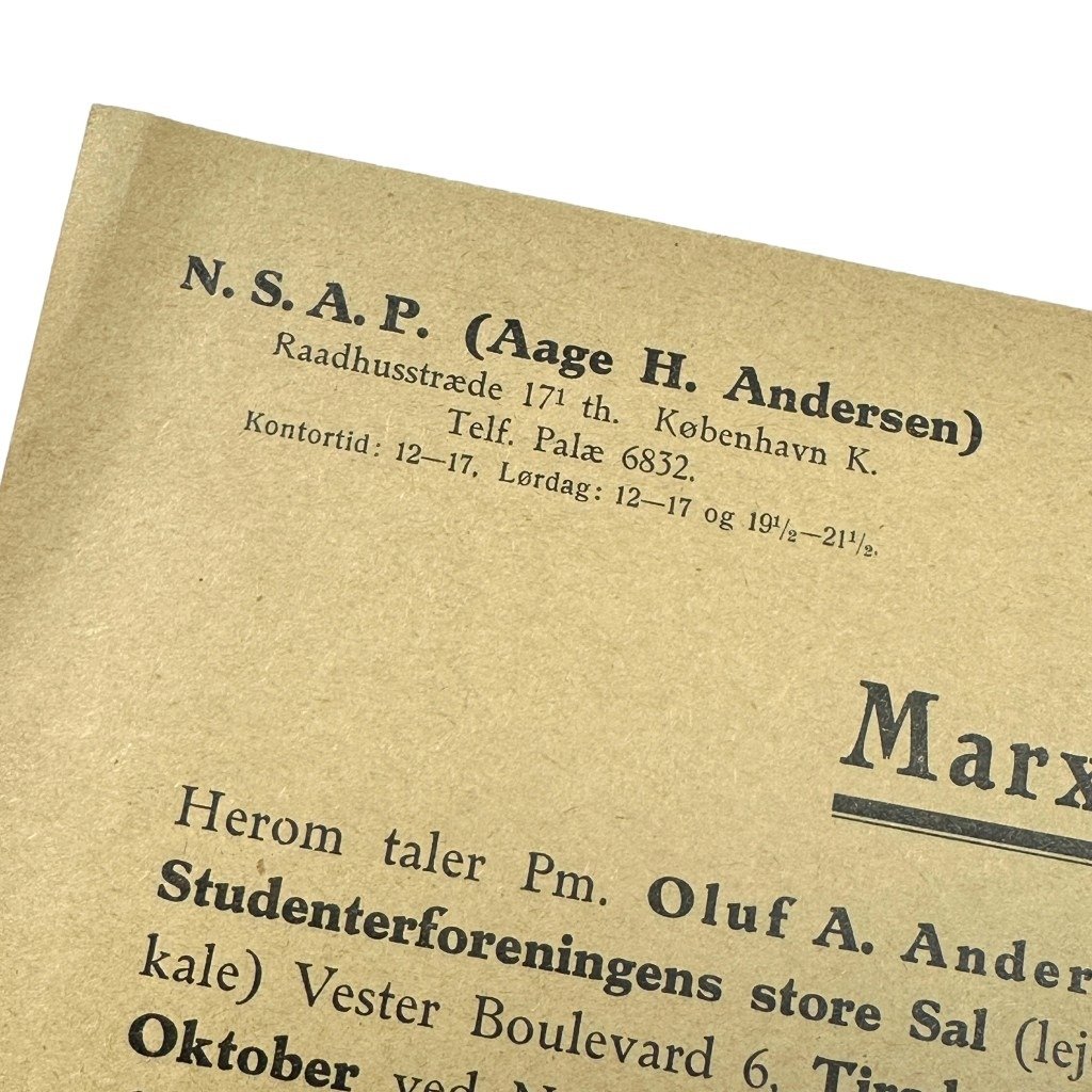 Original WWII Danish N.S.A.P. flyer — image 2