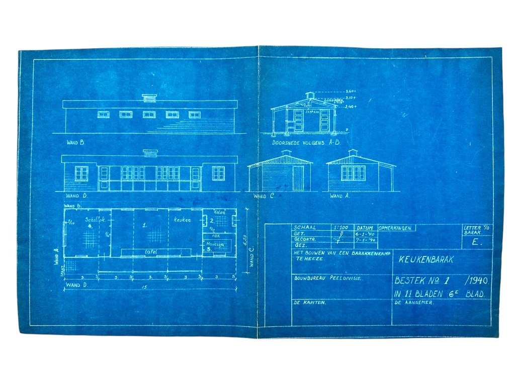 Original 1940 Dutch army blueprints for a barracks camp in Heeze — image 10