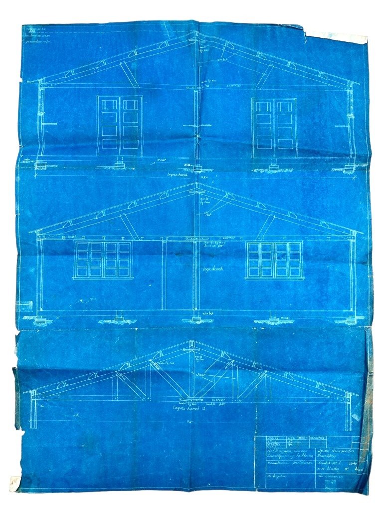 Original 1940 Dutch army blueprints for a barracks camp in Heeze — image 16