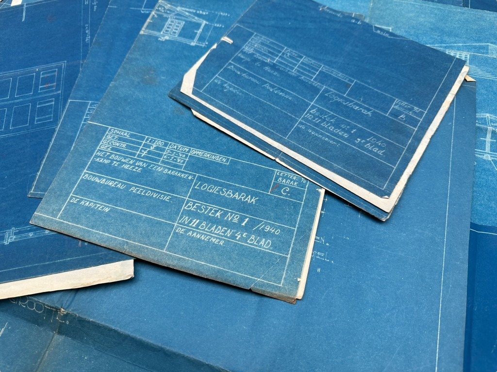 Original 1940 Dutch army blueprints for a barracks camp in Heeze — image 5