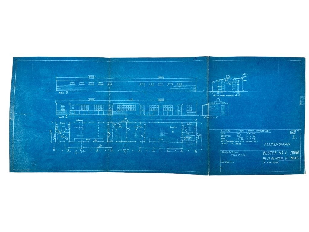 Original 1940 Dutch army blueprints for a barracks camp in Heeze — image 8