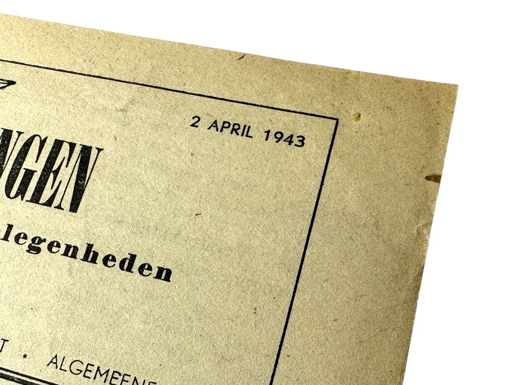 Original WWII Nederlandsche Spoorwegen announcement sheet — image 4