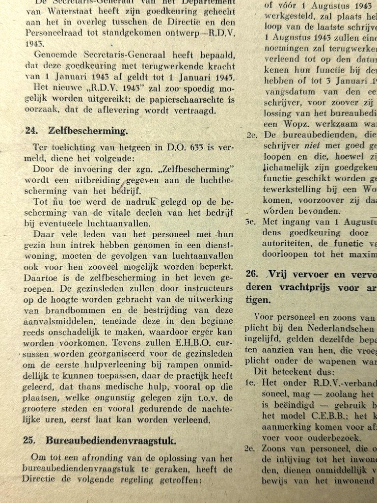 Original WWII Nederlandsche Spoorwegen announcement sheet — image 5