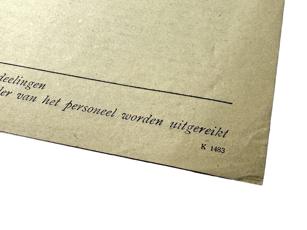 Original WWII Nederlandsche Spoorwegen announcement sheet — image 8