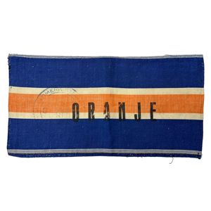 Original WWII Dutch Binnenlandse Strijdkrachten 'Oranje' armband for the city …
