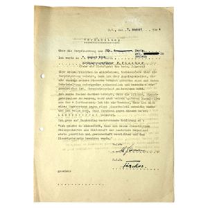 Original WWII Dutch SS-Landstorm Nederland secrecy declaration (Arnhem)