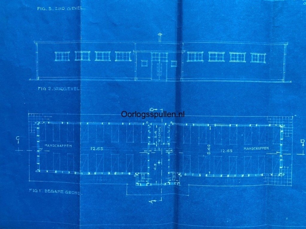 Original Pre 1940 Dutch army building plans for barracks at IJmuiden — image 10