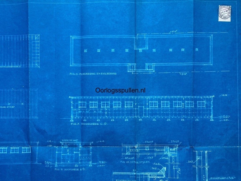 Original Pre 1940 Dutch army building plans for barracks at IJmuiden — image 11