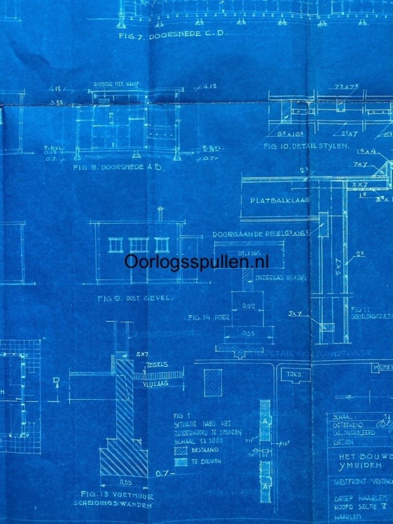 Original Pre 1940 Dutch army building plans for barracks at IJmuiden — image 13