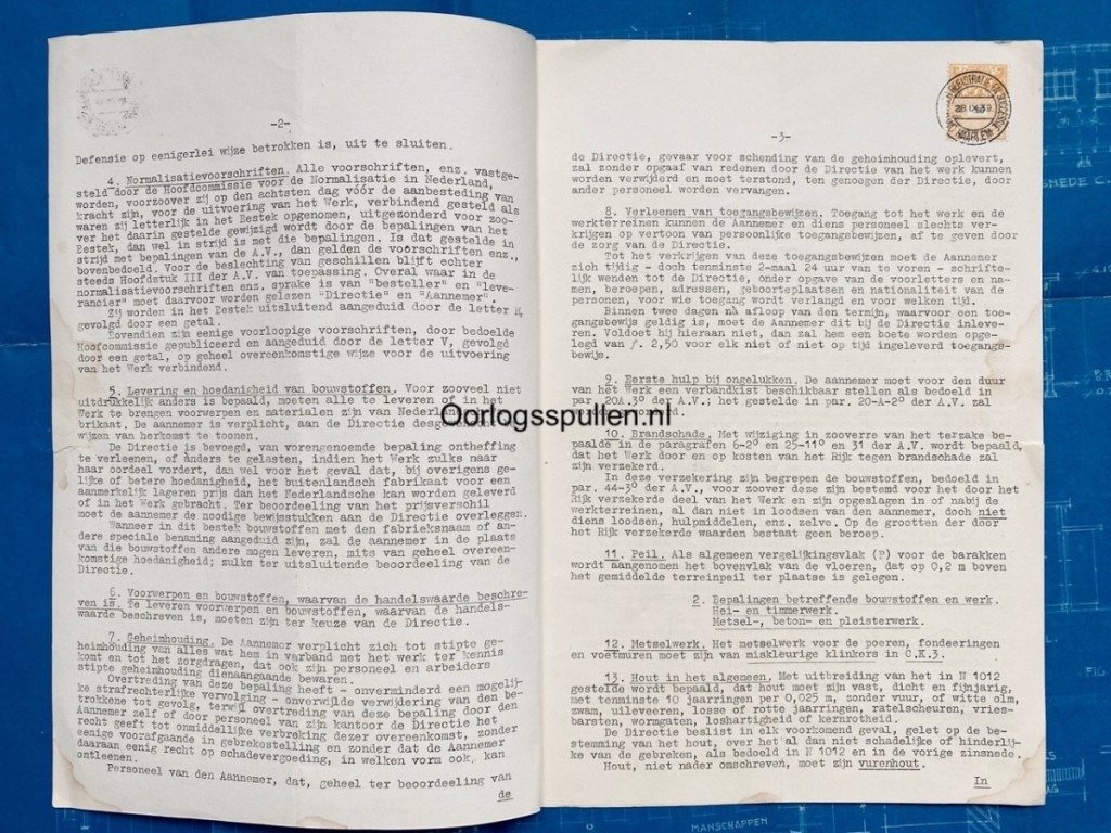 Original Pre 1940 Dutch army building plans for barracks at IJmuiden — image 19