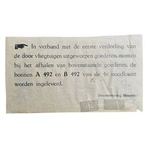 Original WWII Dutch food drops poster for the town of …