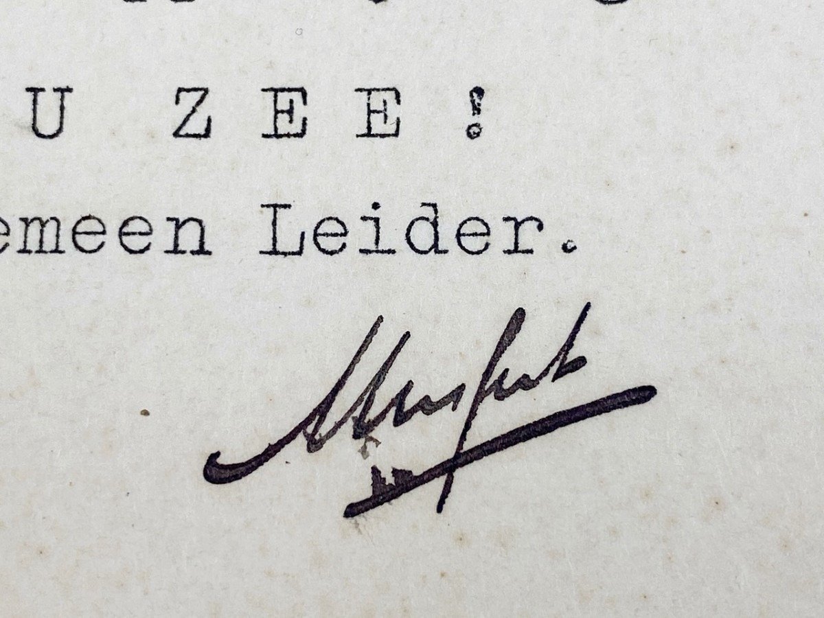 Original WWII Dutch NSB leader Anton Mussert letter — image 4