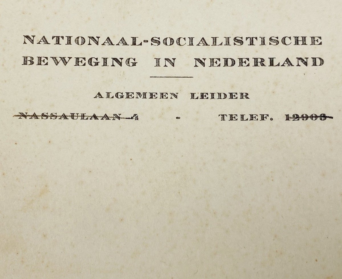 Original WWII Dutch NSB leader Anton Mussert letter — image 5