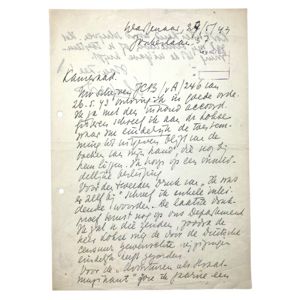 Original WWII Dutch NSB handwritten Max Blokzijl letter