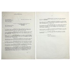 Original WWII Dutch Waffen-SS volunteer legion officers letter Den Haag