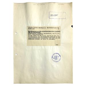 Original WWII Dutch NSB document regarding a resistance action in …
