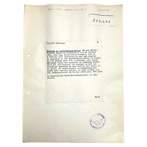 Original WWII Dutch NSB document regarding a resistance action in …