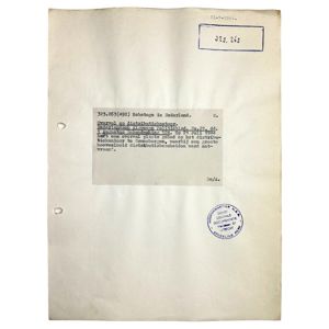 Original WWII Dutch NSB document regarding a resistance action in …