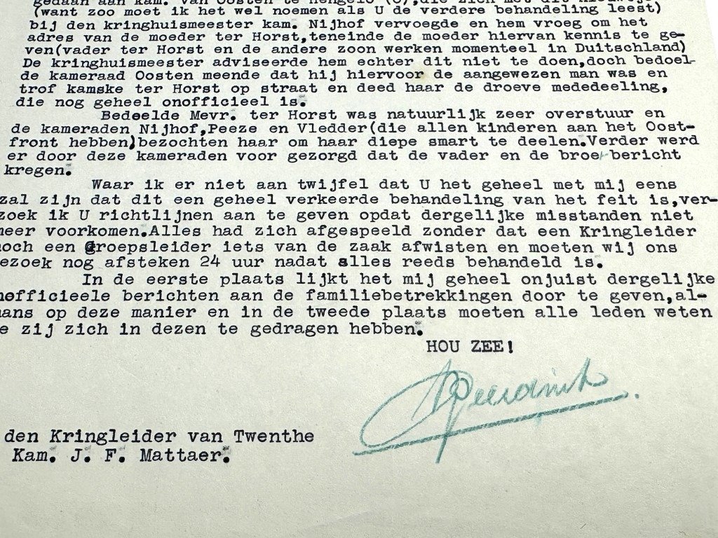 Original WWII Dutch NSB two documents from the Kringleider of Twente — image 5