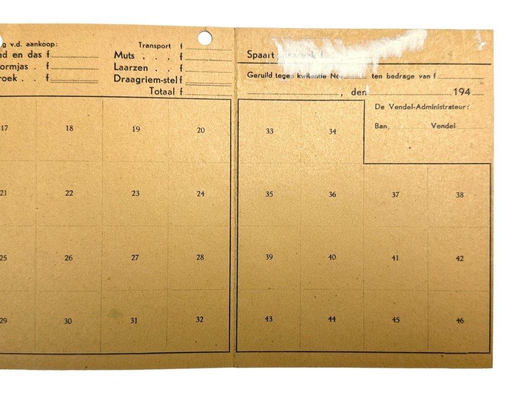Original WWII Dutch NSB WA 'Spaarkaart Uniformfonds' — image 5