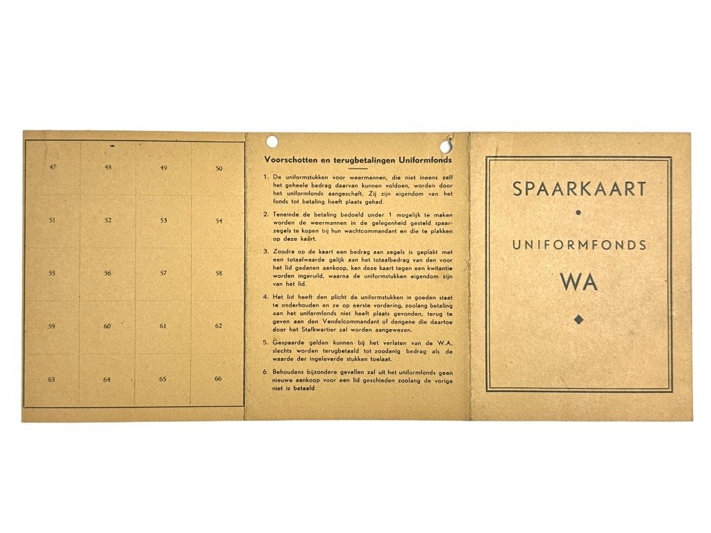 Original WWII Dutch NSB WA 'Spaarkaart Uniformfonds' — image 6