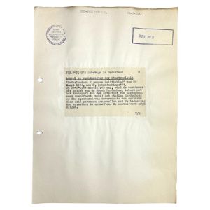 Original WWII Dutch NSB document regarding a resistance action in …