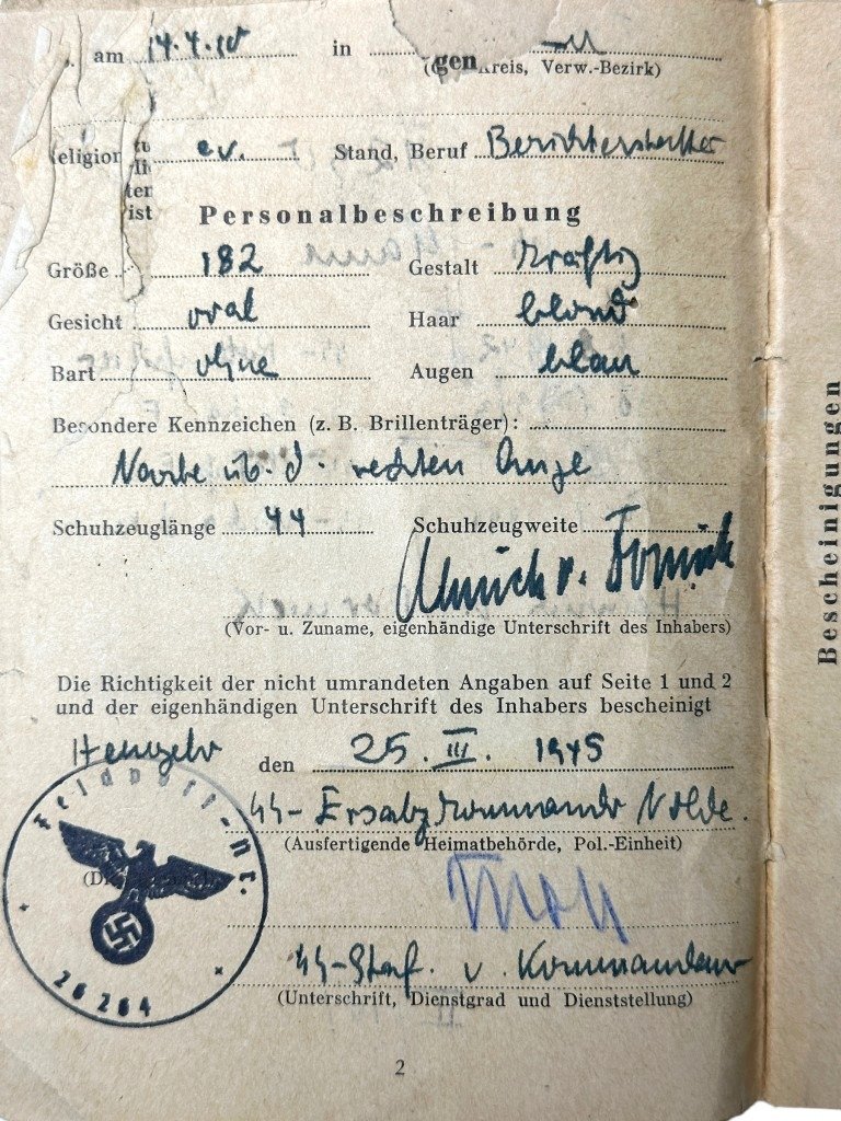 Original WWII Dutch Waffen-SS officers soldbuch — image 10