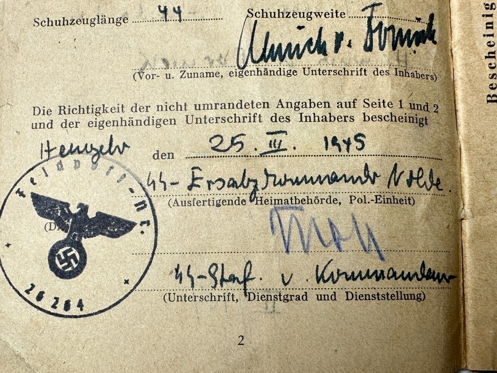 Original WWII Dutch Waffen-SS officers soldbuch — image 11