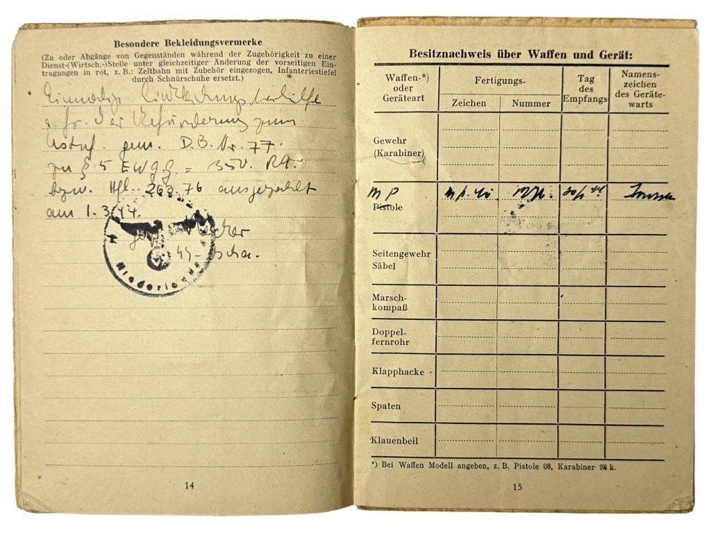 Original WWII Dutch Waffen-SS officers soldbuch — image 19