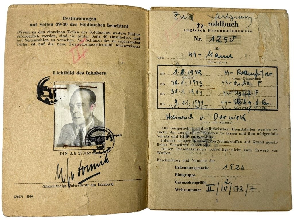 Original WWII Dutch Waffen-SS officers soldbuch — image 6