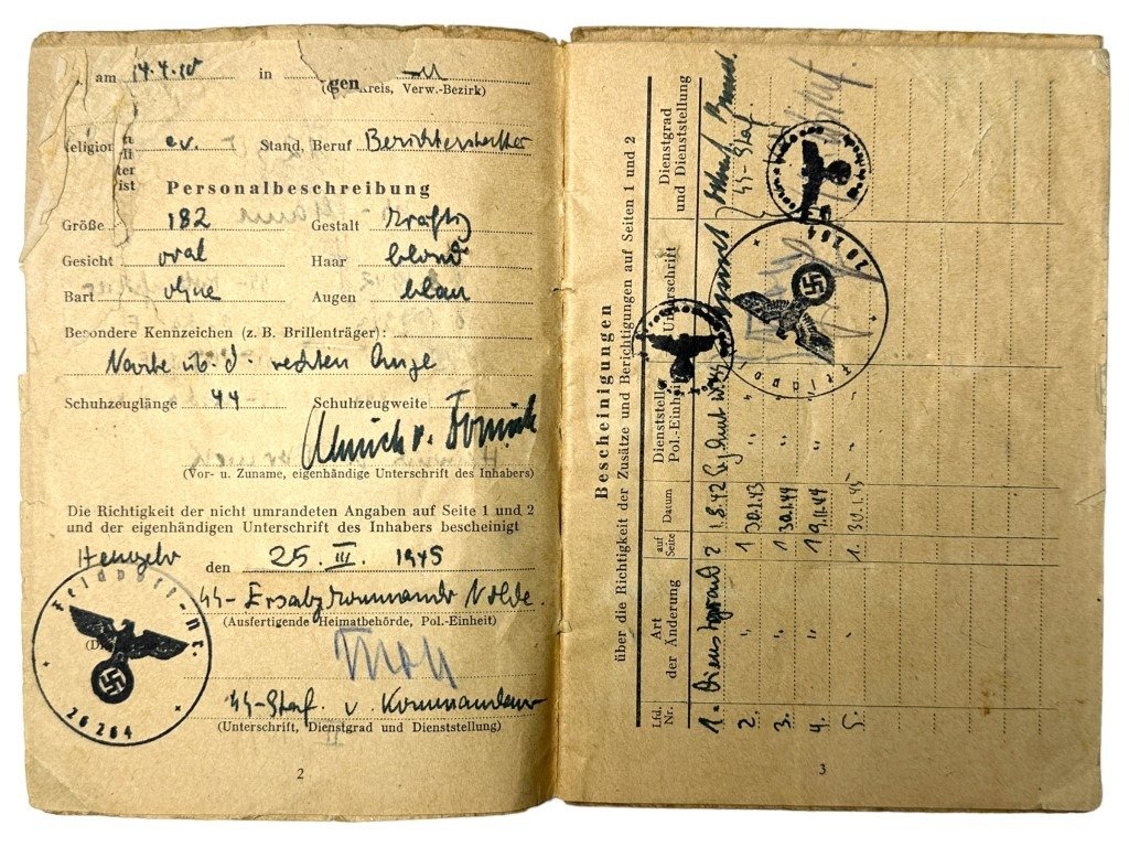 Original WWII Dutch Waffen-SS officers soldbuch — image 9