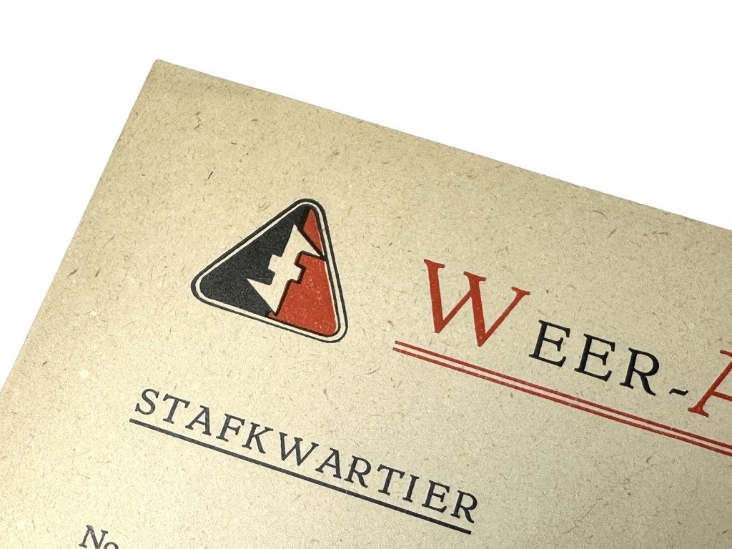 Original WWII Dutch NSB W.A. letter from Zondervan about wearing the NSB shoulder strap — image 3