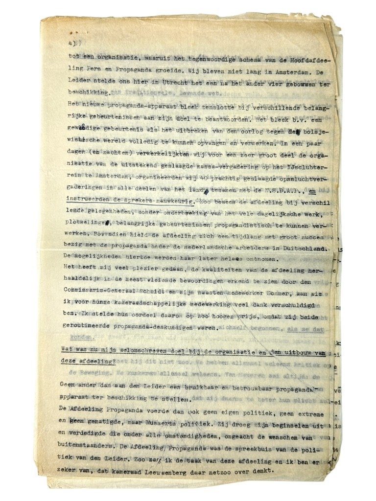 Original WWII Dutch NSB speech of Ernst Voerhoeve – Berg en Dal near Nijmegen — image 10