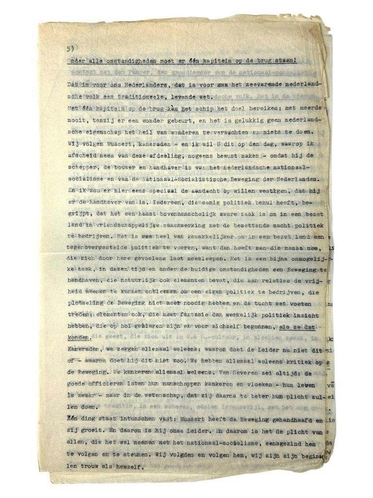 Original WWII Dutch NSB speech of Ernst Voerhoeve – Berg en Dal near Nijmegen — image 11