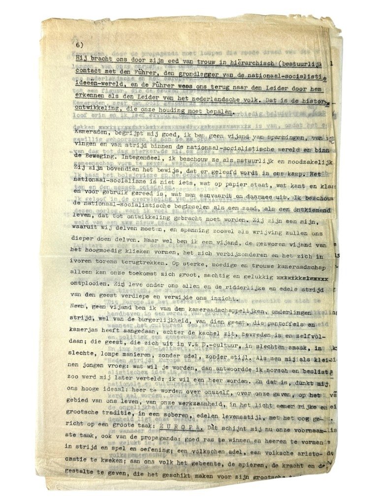 Original WWII Dutch NSB speech of Ernst Voerhoeve – Berg en Dal near Nijmegen — image 12