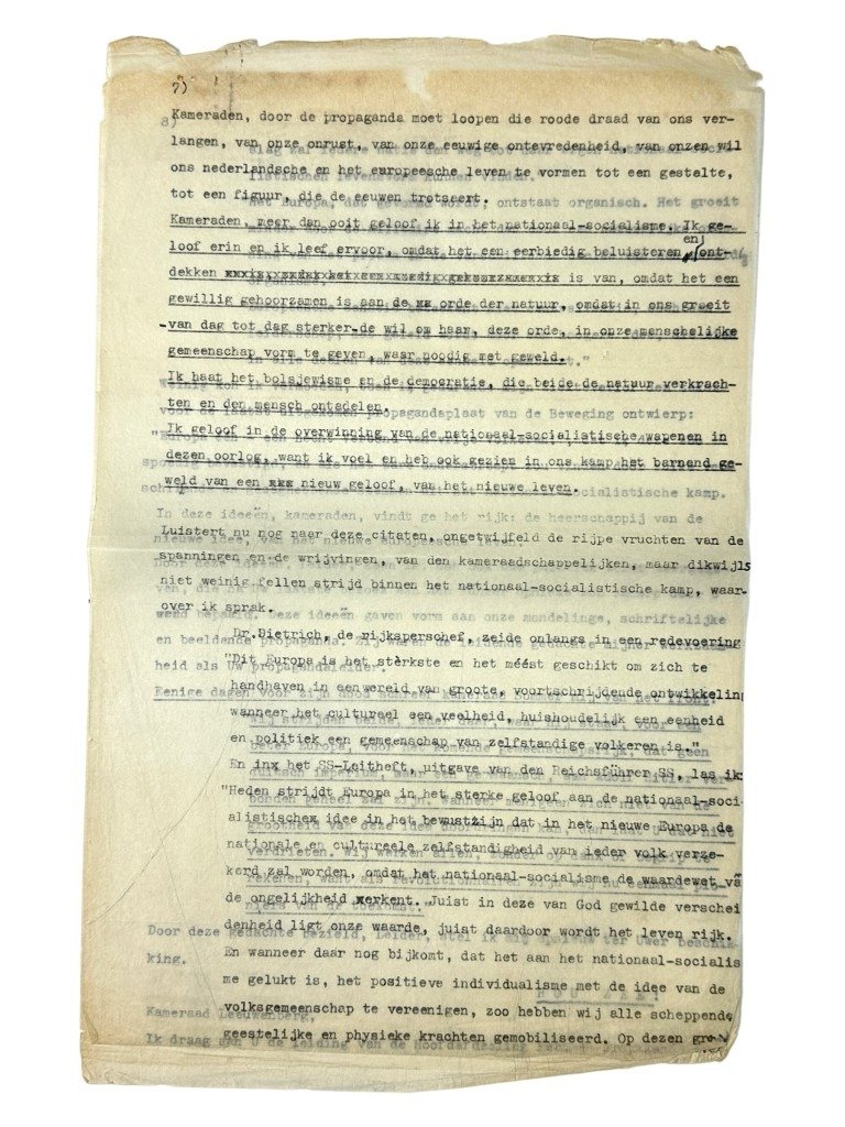 Original WWII Dutch NSB speech of Ernst Voerhoeve – Berg en Dal near Nijmegen — image 13