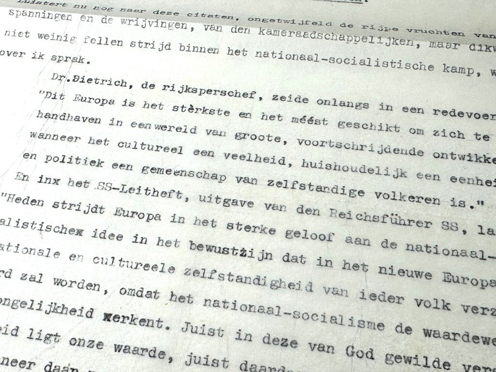 Original WWII Dutch NSB speech of Ernst Voerhoeve – Berg en Dal near Nijmegen — image 4