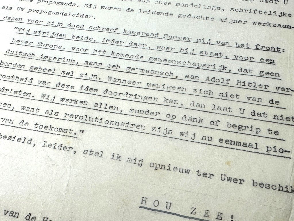 Original WWII Dutch NSB speech of Ernst Voerhoeve – Berg en Dal near Nijmegen — image 6