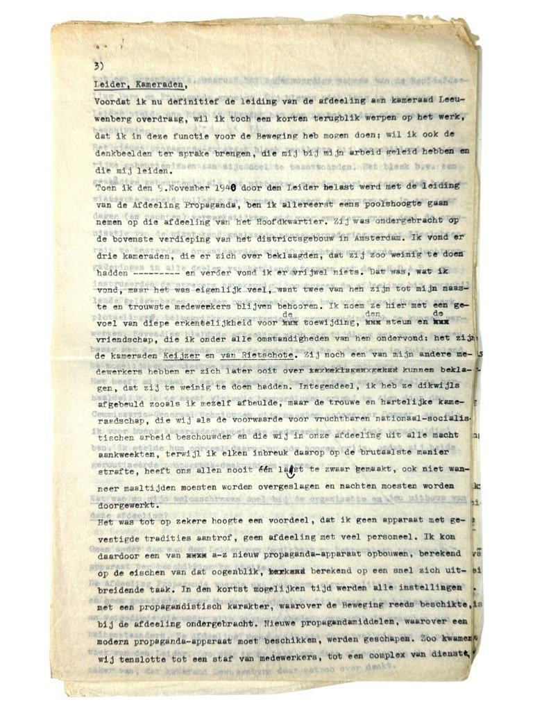 Original WWII Dutch NSB speech of Ernst Voerhoeve – Berg en Dal near Nijmegen — image 9