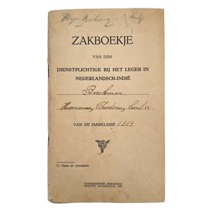 Original Pre 1940 Dutch-Indies 'KNIL' pocket book