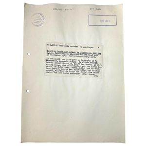 Original WWII Dutch NSB document regarding a resistance action in …