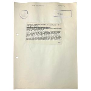 Original WWII Dutch NSB document regarding a resistance action in …