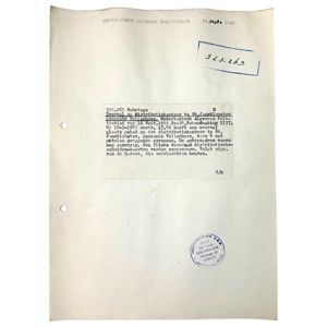 Original WWII Dutch NSB document regarding a resistance action in …