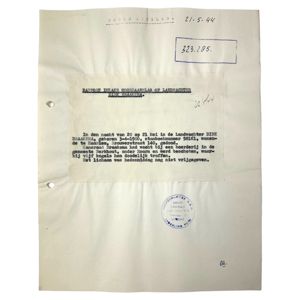 Original WWII Dutch NSB document regarding a resistance action in …