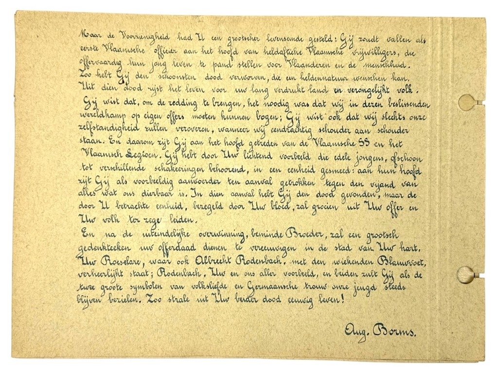 Original WWII Flemish DMS collaboration self-made album regarding the death of Reimond Tollenaere — image 10